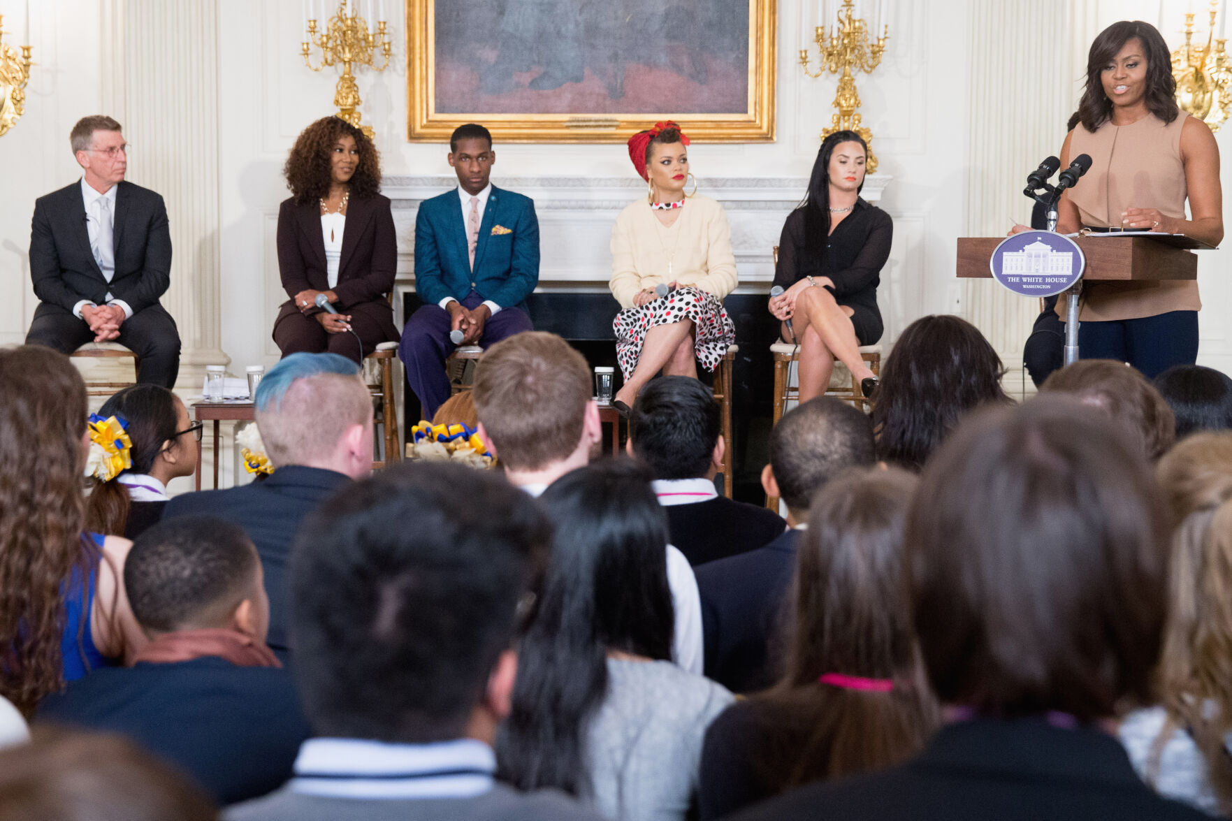 Michelle Obama, Bob Santelli, Yolanda Adams, Leon Bridges, Andra Day, Demi Lovato